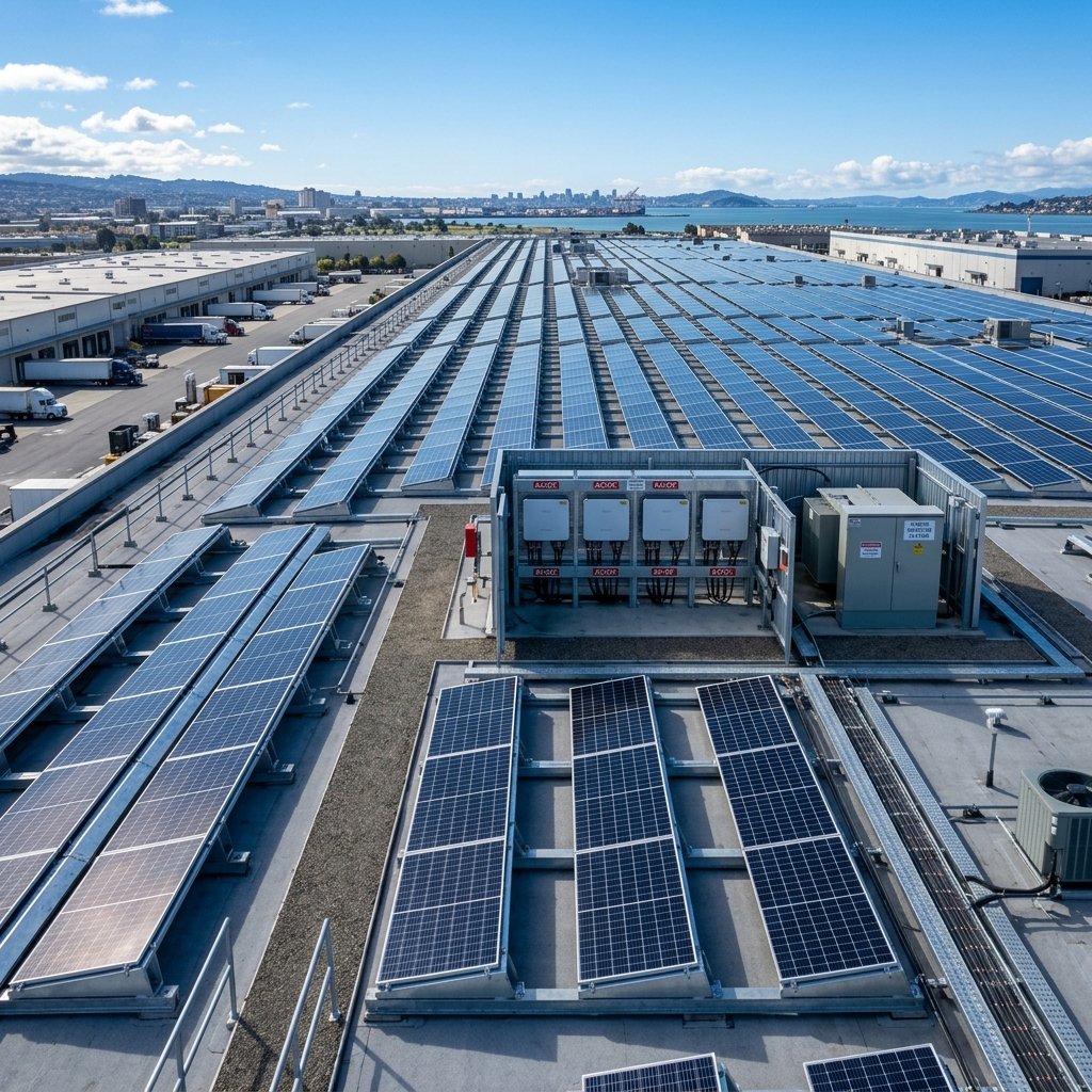 Commercial Industrial Rooftop Solar Panel System